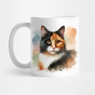 Cat Calico - Watercolor Cat Mug